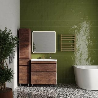 Пенал Style Line Атлантика Люкс Plus L СС-00002222 35см с бельевой корзиной старое дерево